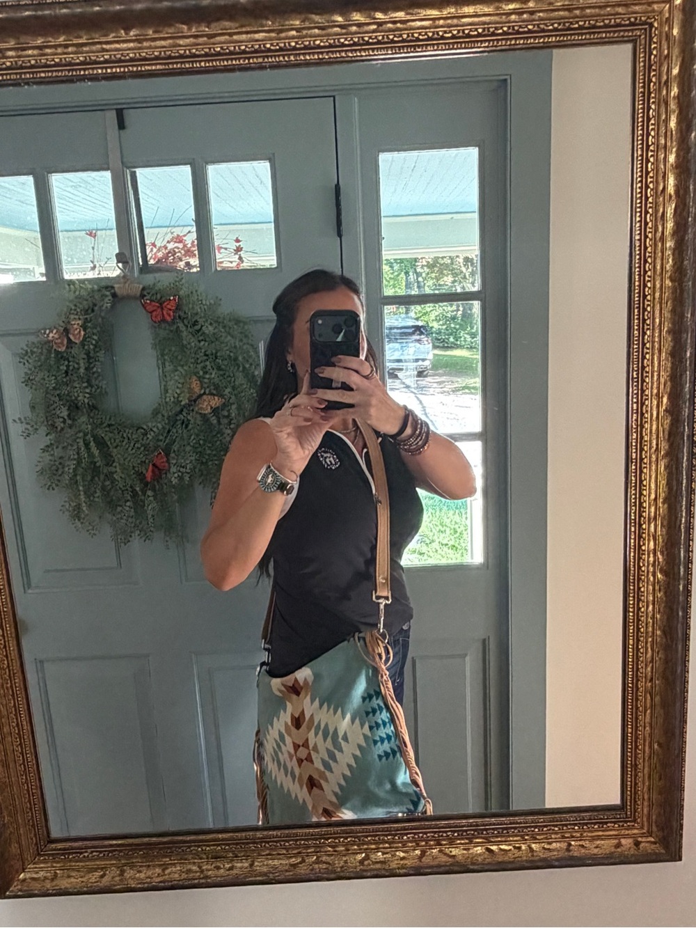 Mercy grey Pendleton purse
